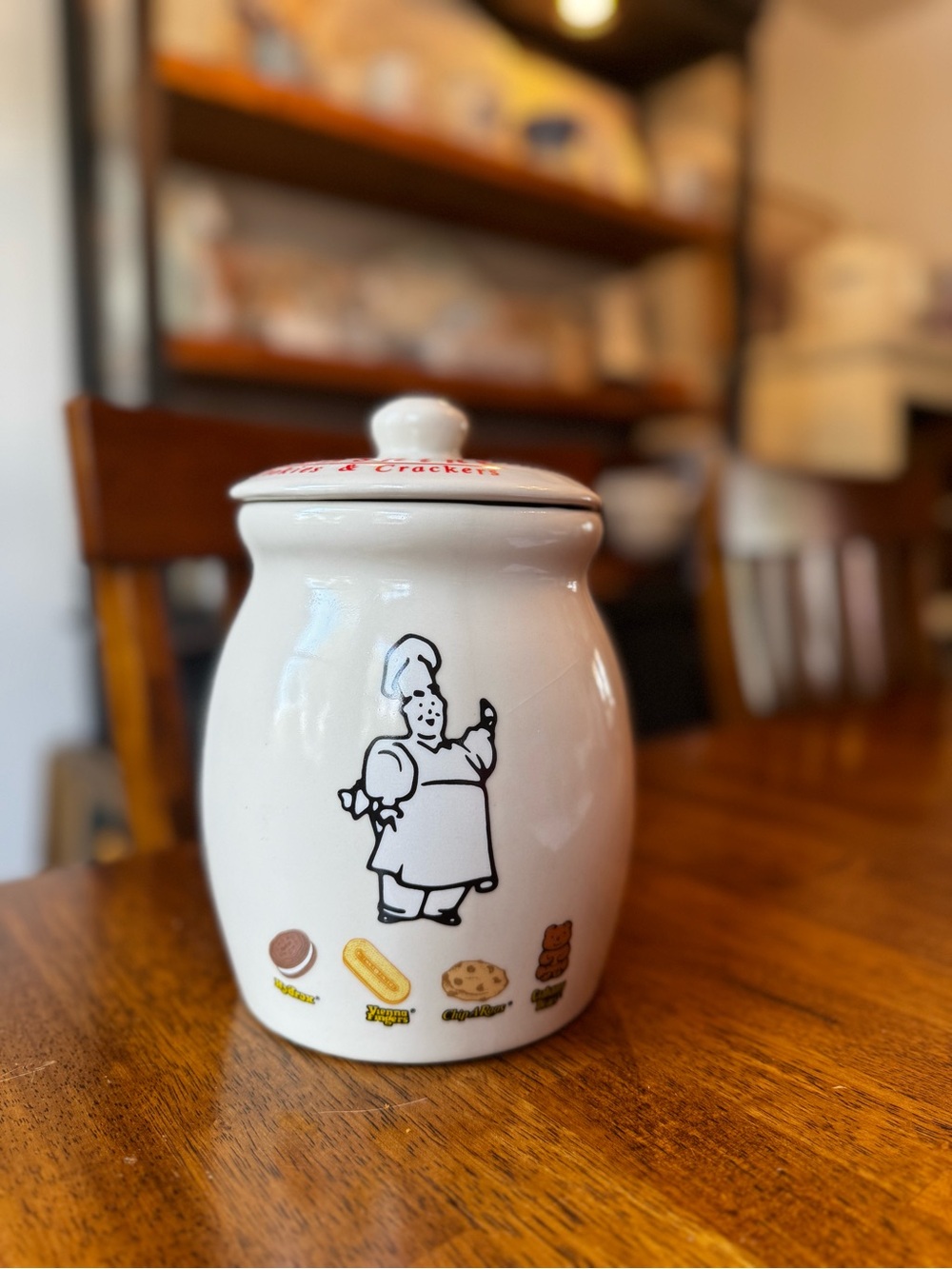 Vintage Sunshine Cookies Crackers Jar Advertising